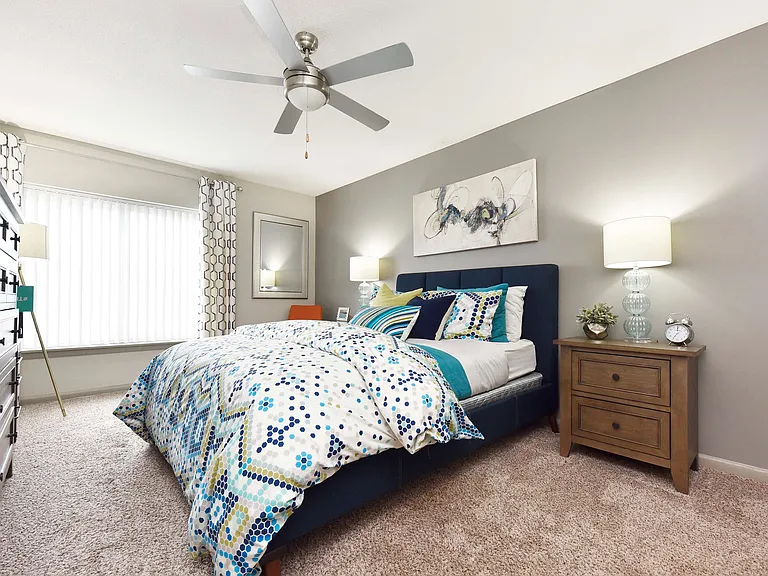 Experience ultimate comfort in this beautifully designed bedroom that offers a relaxing retreat.