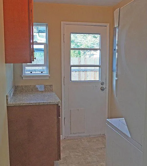 laundry area and storage
