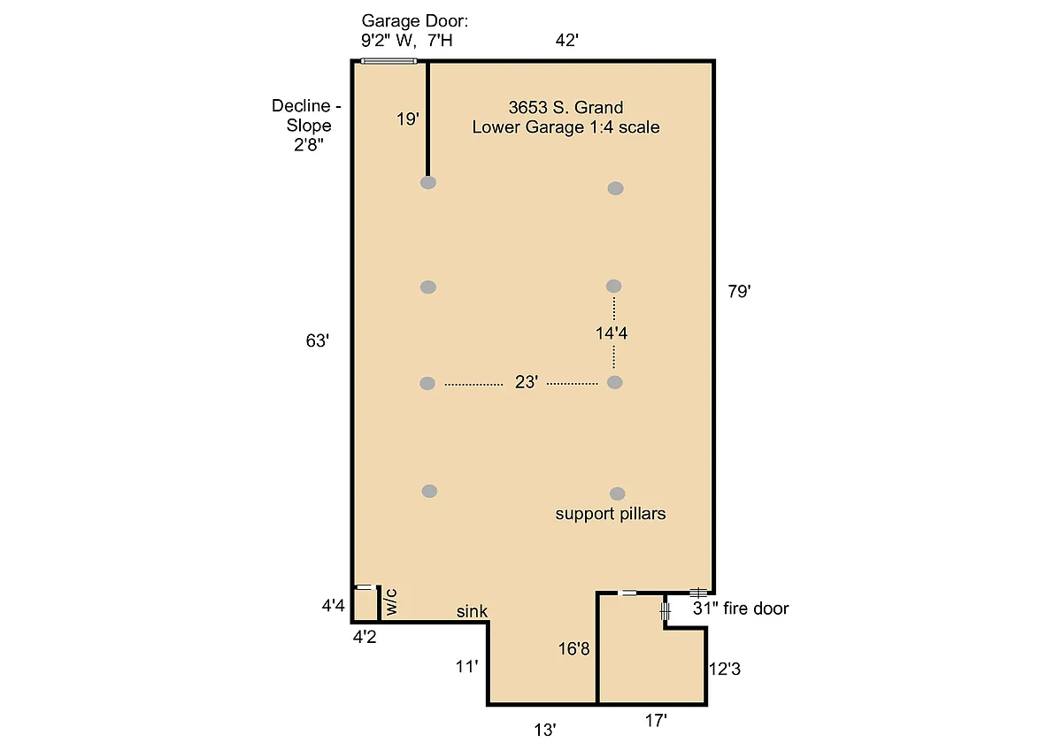 Floor plan Tholozan Rear