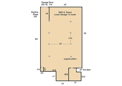 Floor plan Tholozan Rear