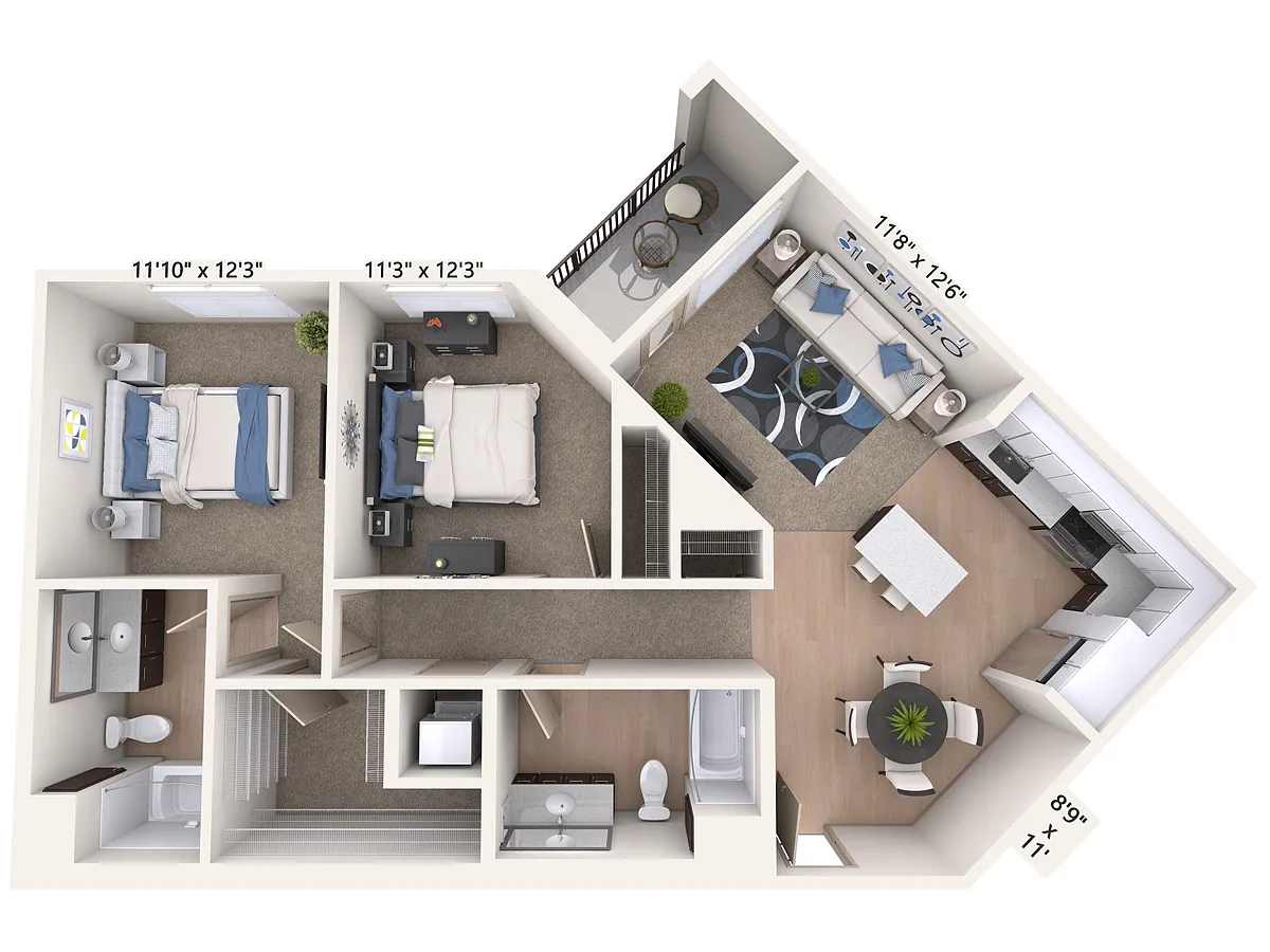 Floor plan B6-Two