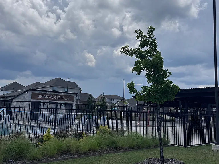 Splash pad and pool within walking distance from home.