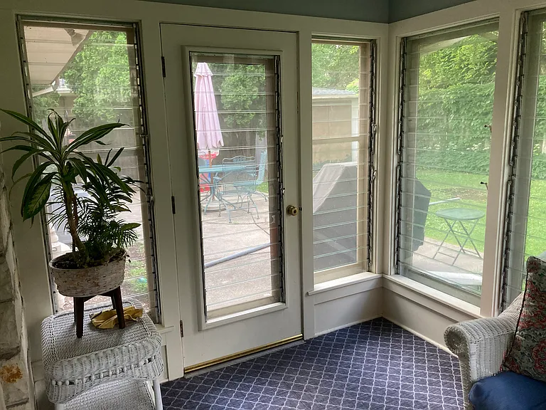 Sunroom with patio outside