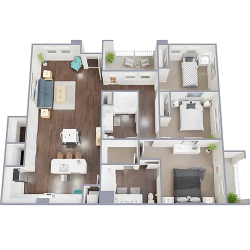 Floor plan Three Bedroom
