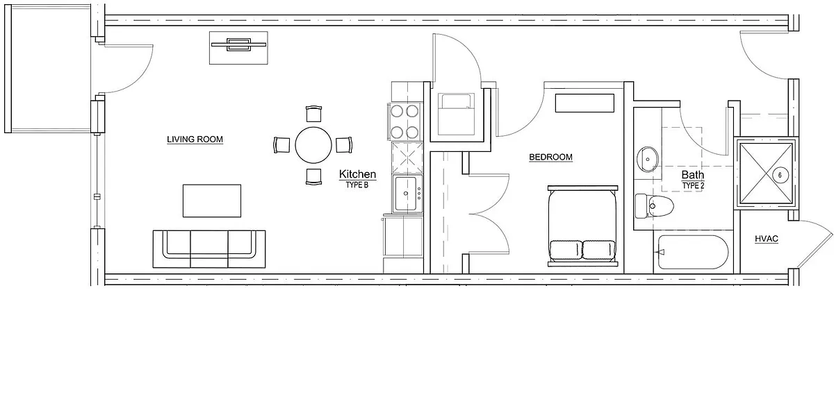 Floor plan one bedroom