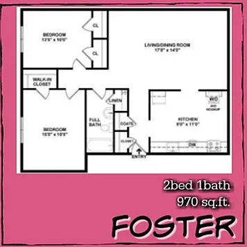 Two Bedroom, One Bath Two Bedroom, One Bath