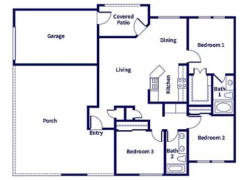 Floor plan C1 - Income Restricted
