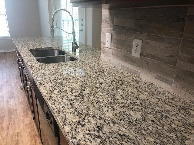 Estancia San Miguel el madrid two bedroom granite countertop with faucet