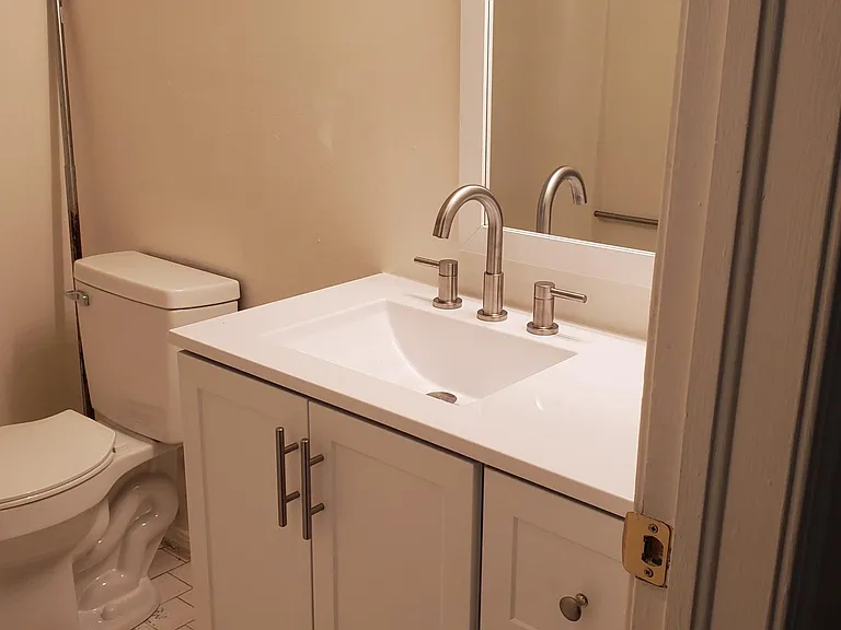 New Vanity and fixtures and toilet