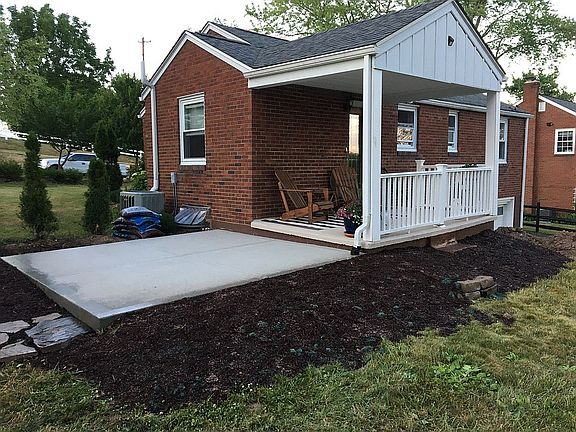 Rear porch and patio