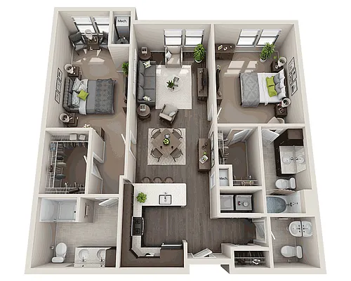 Floor plan B25C 2X25