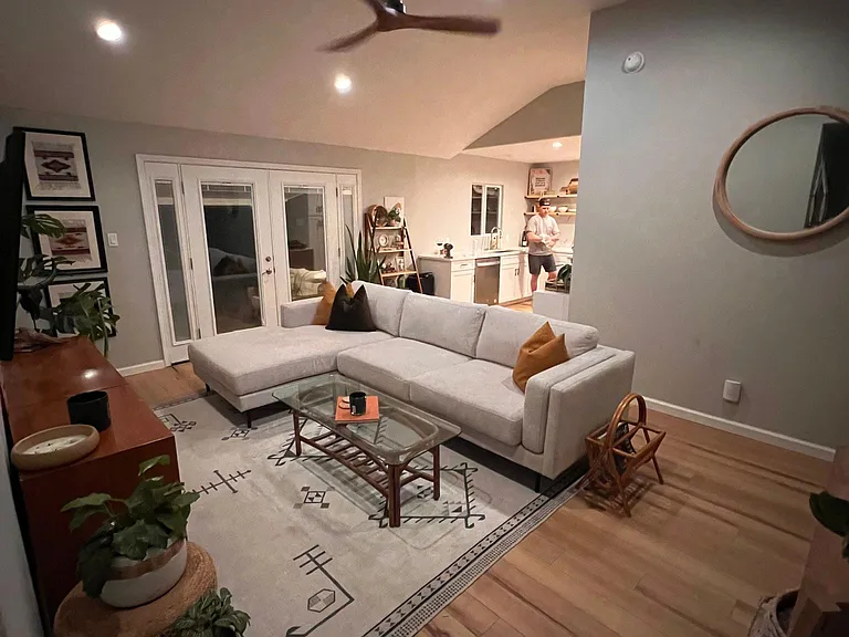 Styled living room