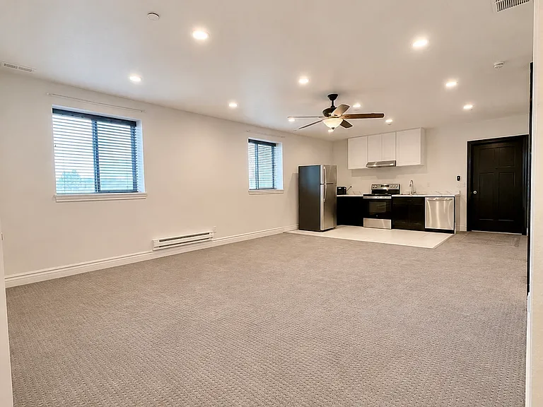 living room with windows