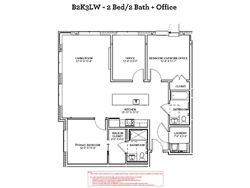 Floor plan B2K3LW
