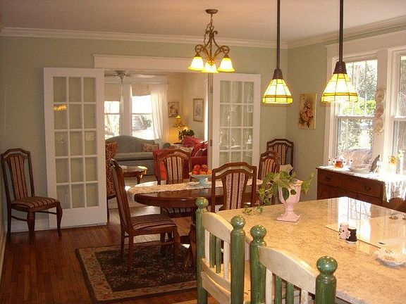 View of breakfast area in the eat in kitchen.