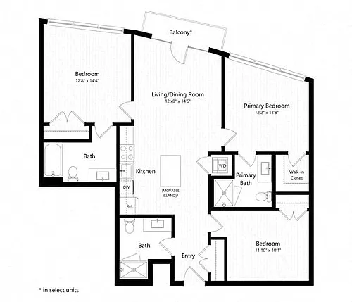 Floor plan 3 Bed - 3 Bath | c02 - Judd