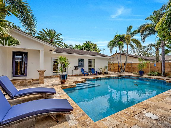 Front of the home pool deck