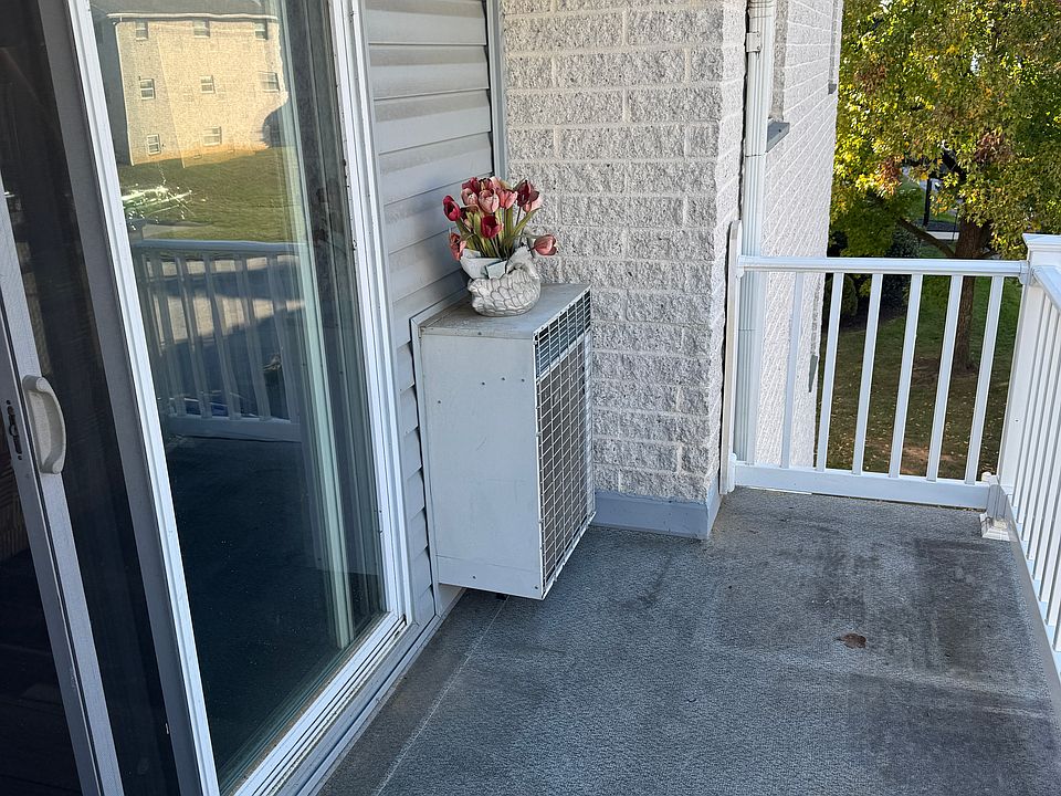 Balcony is you're coming out looking to the left AC unit