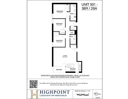 Floor plan 3 Bed 2 Bath