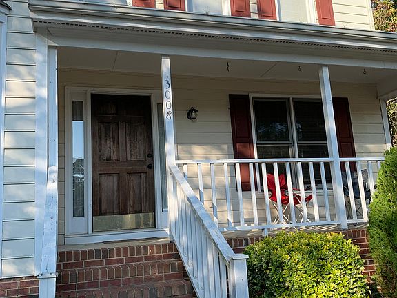 front door and porch