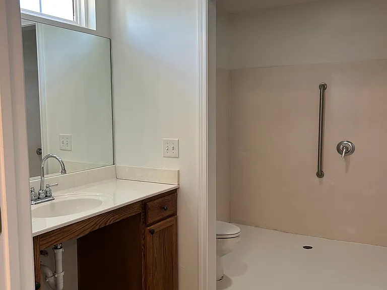 Wheelchair accessible bathroom.