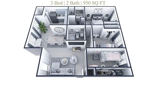 Floor plan Three Bedroom