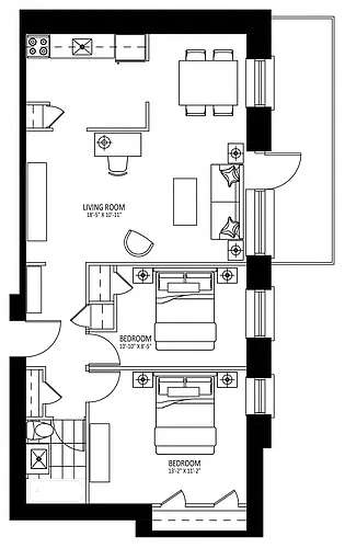 Floor plan 455 Maple Ave - Plan C