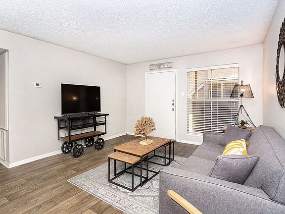 Living Room with Hardwood Style Flooring