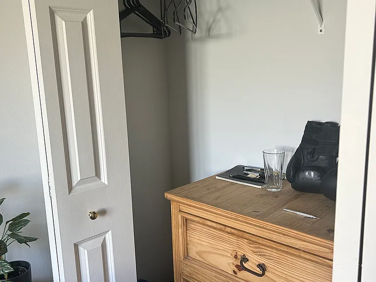 bedroom closet (identical in both bedrooms)