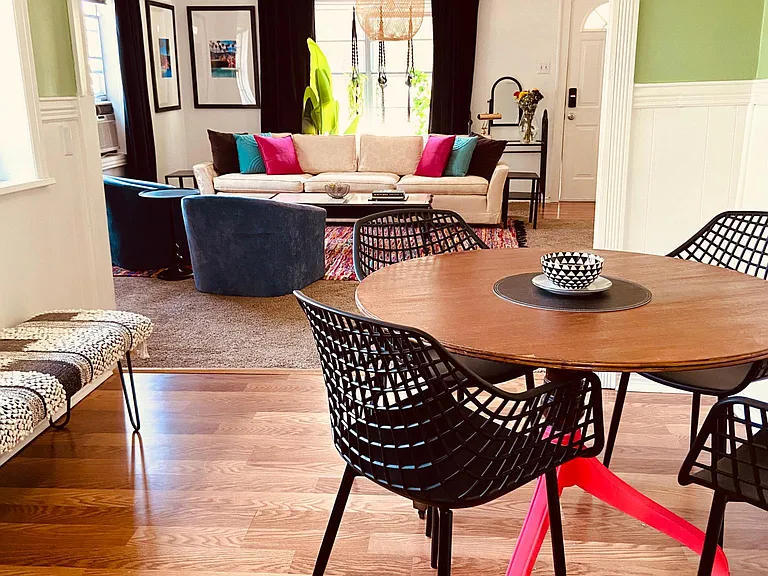 Great dining area in our open concept home