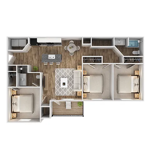 Floor plan 3 Bed 2 Bath