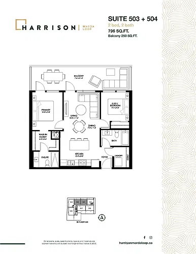 Floor plan 2 Bedrooms Penthouse