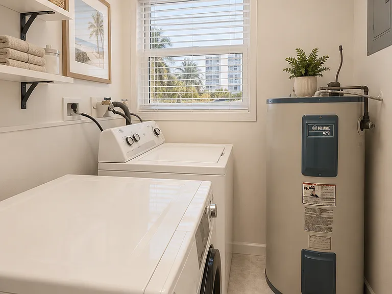 washer and dryer in unit