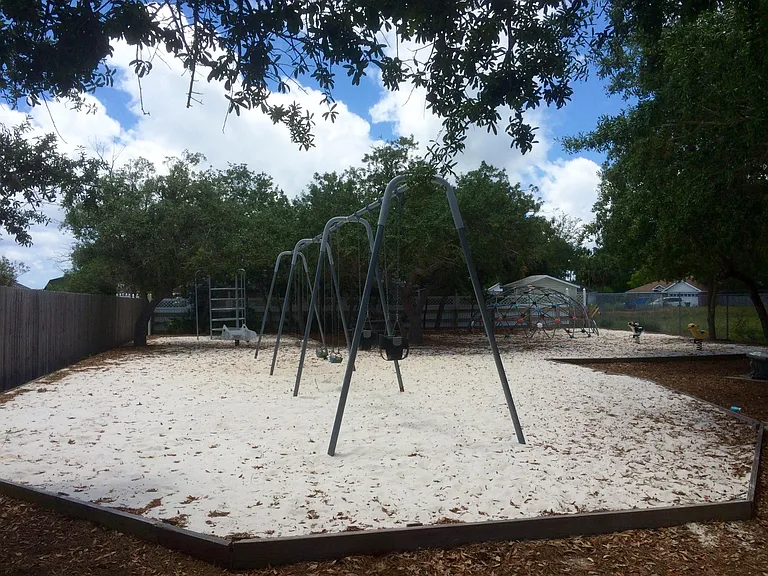 One of two neighborhood playgrounds