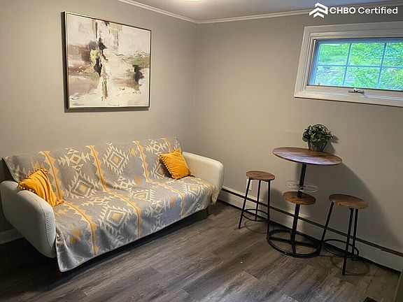 separate seating area with High Top Table for two