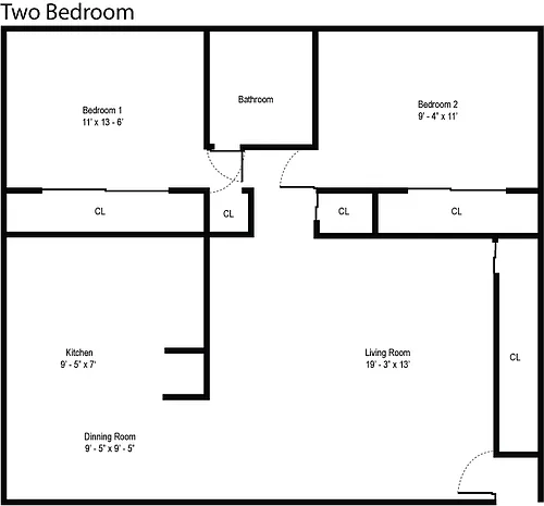 Floor plan 2-Bedroom