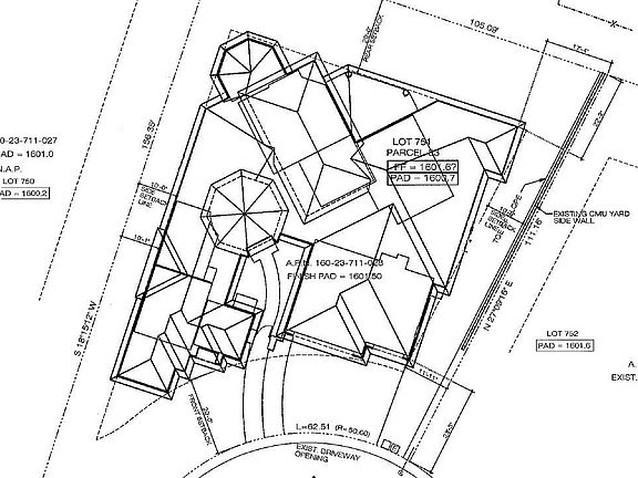 Architectural exterior floorplan