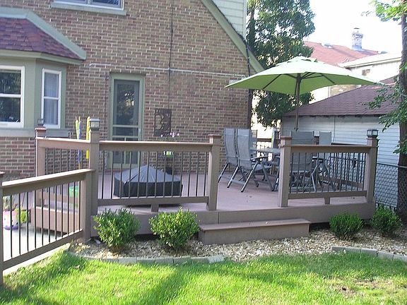 Back yard and composite deck