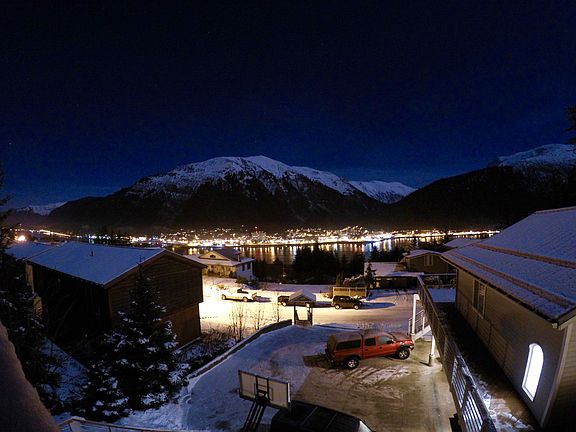 Winter view from hot tub