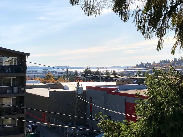 Peekaboo view of Elliott Bay.