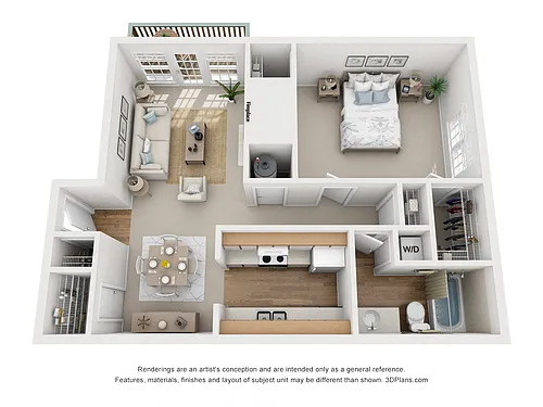 Floor plan One Bedroom