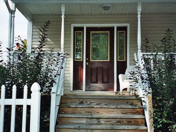Beautiful entry door is the jewel of the home