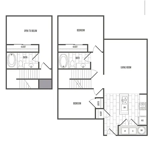 Floor plan Three-Bedroom