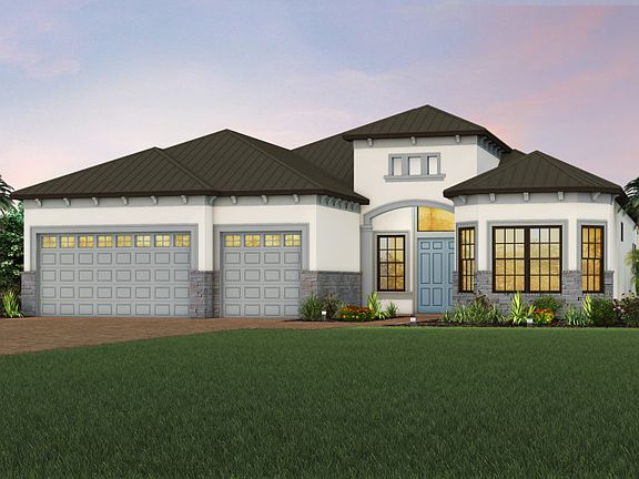 Exterior FM3 with stone detail and metal roof