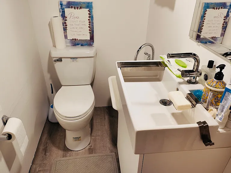 Half Bath with extra laundry sink
