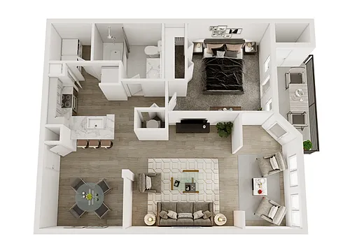 Floor plan Alpharetta 1x1