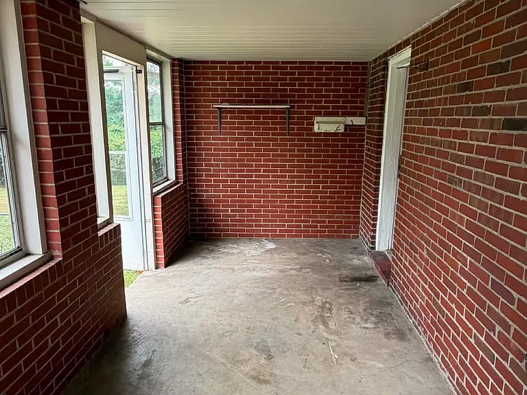 Three season room off the kitchen