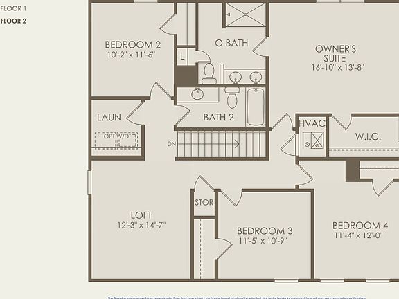 Rosella Floor Plan, Quick Move-In Home, Floor 2