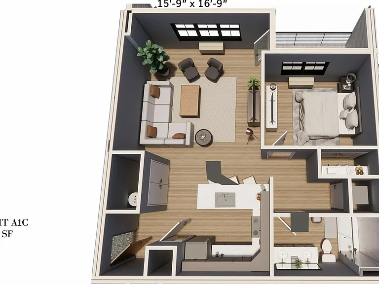 1-Bedroom 1-Bathroom | 795 sqft 1-Bedroom 1-Bathroom | 795 sqft