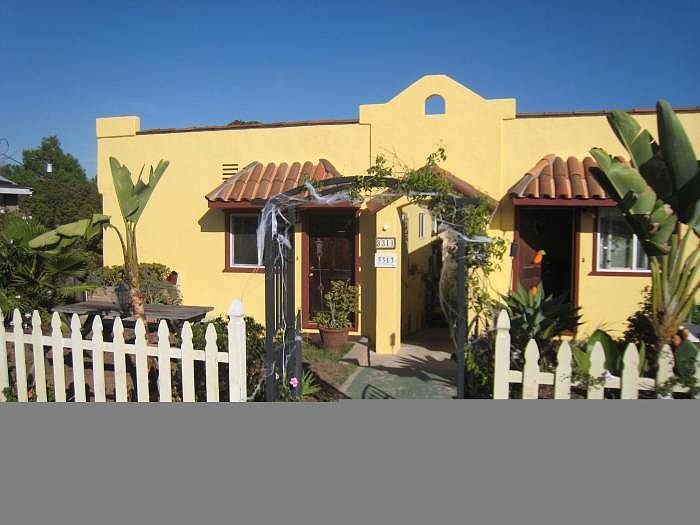 Outside the quiet Bungalo